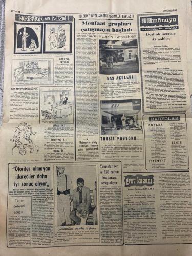 YENİ İSTANBUL GAZETESİ - DOĞUM GÜNÜ HEDİYESİ (TURKISH NEWSPAPPER) - 17 EYLÜL 1967 - SADECE DÖRT SAYFADIR -Kemal Uzan-Hâce Münevver Ayaslı-Abdullah Turan-Dr. Rıza Nur-Hilmi Yücebaş-Tarık Buğra-Orhan Cemal Fersoy-Gümüşpala-İnönü-Alican-Barbaros Baykara-Hamidullah Kemali-Mehmet Erol-Adnan Menderes-İsmet İnönü-BAŞVEKİLİMİZ’in ölüm yıldönümü-TÜRKİYE’de Menderes günü-İnfaz 6 yıl önce bugün yapılmıştı-Kravatlı ve ceketli olarak asılmıştı-Menderes’in biyografisi-Naşlar için dini merasim yapılacak-İstanbul’a-Bu sevgiye saygı duyalım-Demoklesin kılıcı-Azerbaycan Türklerinin göz yaşları-25 ölüm yıldönümünde Dr. Rıza Nur’u anıyoruz-Siyasi durumu-Lozan-Eserleri-İdeal-Adnan Menderes günü-Maskeli Balo-Hizmet ettim müşterihim-M.B.K. üyeleri sözlerini tutmamışlardı-Kıbrıs meselesinde Yunanistan’ın tutumu-Yarın Kıbrıs meselesi B. Milletlerde-Yarın M.B.K ve siyasi partiler-Karikatür ve Mizah-Kör müşterinin köpeği-Lüks yat-İhtiyaç-Otoriter olmayan idareciler daha iyi sonuç alıyor-Tarım ürünleri sergisi-Ja