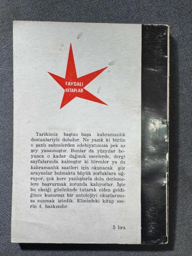 KAHRAMANLIK ŞİİRLERİ ANTOLOJİSİ