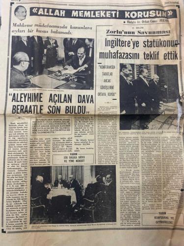 YENİ İSTANBUL GAZETESİ - DOĞUM GÜNÜ HEDİYESİ (TURKISH NEWSPAPPER) - 24 EKİM 1967 - SADECE DÖRT SAYFADIR -Ahmet Emin Yalman-Fahrettin Kerim Gökay-Nadir Nadi-Zühtü Velibeşe-Fark Komili-Kenan Kuyucak-Mustafa Santur-Ahmet Emin Yalman-Muhlis Tuzlacı-Suat Arpad-Salomon Bicarano-Tulu Baytin-Yıldırım Kılıç-Baha Kösebay-Güngör Tezel-Nazım Düvenci-Orhan Tamiç-Mustafa Onur-Kerkük’te hadiseler-Yerli meşrubata yeni bir darbe daha indirildi-Maaşlara ayrılan yeri CHP’liler vermemek istiyor-Bir eşek fezada tur atacak-Prusyalı 120 genç Ege’de tatil yapıyor-Masonluk çarkı dönüyor-Büyük Frederik ve Masonluk-Atatürk Masonluğu boşuna önlemedi-Bir belediye seçimi AP kazandı-Günaydın Ortaparmak-Milli Eğitim Nedir-Yıldırım hafiye-Teminat-Bravo Kaktüs-Bir daha gitmem-Harika papağan-Allah memleketi korusun-Aleyhime açılan dava beraatle son buldu-Zorlu’nun savunması İngiltere’ye statükonun muhafazasını teklif ettik-Yarın konferans ve getirdikleri-Masonluk Türkiye’ye ve 3 Mustafa devrinde girmişti-Masonların list