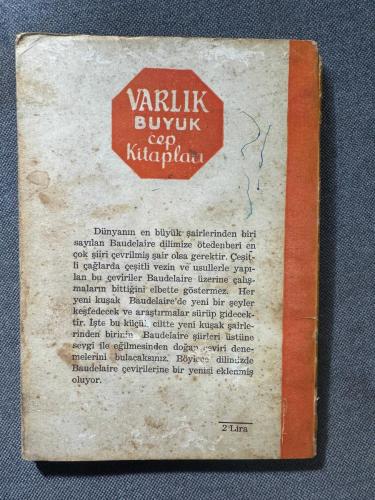 BAUDELAIRE'DEN ŞİİRLER - ABDULLAH RIZA ERGÜVEN - -