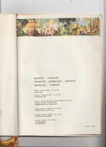 PİLOT UÇAK HAVACILIK HAVAYOLU - 1960 lı yıllar ÇOK NADİR BOAC AIRWAYS HAVAYOLU British Overseas Airways Corporation 3 UÇUŞ YEMEK MENÜSÜ