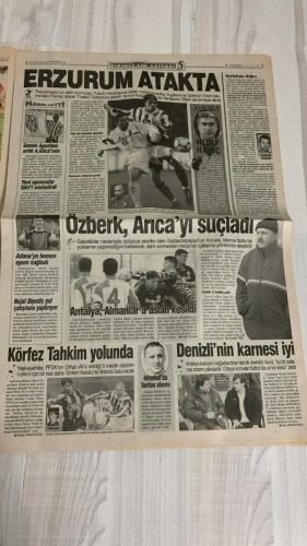 FOTOMAÇ SPOR GAZETESİ - TURKISH NEWSPAPER - DOĞUM GÜNÜ HEDİYESİ  - EKSİKSİZ TAM TAKIM GAZETE -18 OCAK 2001  CNN TERİM’İ ALKIŞLADI – GUERIN SPORTIVO TERİM’İ KAPAK YAPTI – TERİM MİLAN’A GİDECEK Mİ? – DENİZLİ KÖŞEYE SIKIŞTI – TRABZONSPOR 7’DE 6 – YILDIZLAR NEDEN SİNİRLİ? – FENER GÜLE OYNAYA TURLADI (KORAÇ KUPASI) – ANDREW ILIE İNTİKAM ALDI – UCUZCI GALATASARAY (BEDAVA KAMP) – FUTBOL KOMİTESİ’NİN YENİ PATRONU: ALTINSAY – HANGİSİNDEN VAZGEÇMELİ? (MİRKOVİÇ, JOHNSON, LAZETİÇ, RAPAIÇ, REVIVO, ANDERSSON) – OKAN & EMRE GİDECEK Mİ? – GİTMEK Mİ ZOR, KALMAK MI? (TERİM KARARI)  FATİH TERİM – GORİ – GUERIN SPORTIVO – CNN – DOĞAN ERSAVAŞ – MUSTAFA DENİZLİ – ANDERSSON – YUSUF – RAPAIÇ – LAZETİÇ – TOMISLAV – SERDAR – HAYDAR PINARCI – PASCAL NOUMA – ALTAN TANRIKULU – İBRAHİM ALTINSAY – ZORAN MİRKOVİÇ – SAMUEL JOHNSON – NİCOLA LAZETİÇ – MİLAN RAPAIÇ – HAİM REVIVO – JAN KOLLER – OKAN BURUK – EMRE BELÖZOĞLU – BERLUSCONI – RUI COSTA – TOLDO – CHIESA – DI LIVIO – MARCO TARDELLI – FRANCESCO GUIDOLIN – ZACCHERO