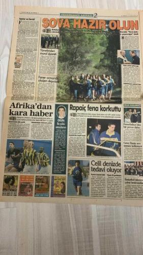 FOTOMAÇ SPOR GAZETESİ - TURKISH NEWSPAPER - DOĞUM GÜNÜ HEDİYESİ  - EKSİKSİZ TAM TAKIM GAZETE -21 OCAK 2001  GOLCÜ DEĞİL, YOKEDİCİ (JARDEL) – BİZE TERİM LAZIM (HAMOĞLU’NUN AÇIKLAMALARI) – TERİM HEMEN KOVULMALI (MONTANELLI) – SERGEN RESTİ ÇEKTİ – CİM-BOM’A KOLEJ DARBESİ – FENER GÜLÜYOR (ANDERSSON’SUZ GALİBİYETLER) – NEŞTERDEN SEHPAYA (BİLGİLİ) – HAKAN’IN 90 DAKİKASI (INTER-LAZIO MAĞLUBİYETİ) – ASLAN’A RAKİP YOK (WERDER BREMEN GALİBİYETİ) – LUCESCU’NUN YÜZÜNE GÜLDÜ – SERKAN KORKUTTU (SAKATLIK) – GRAZ-BREMEN FİNALİNDE – NESTER’E SON KURBAN (BEŞİKTAŞ KAMP ANALİZİ)  MARIO JARDEL – AHMET HAMOĞLU – SERDAR BİLGİLİ – AHMET DURSUN – SEBA – INDRO MONTANELLI – HAYRİ ÜLGEN – SERGEN – HALDUN DOMAÇ – AZİZ YILDIRIM – ERMAN TOROĞLU – TAFFAREL – CAPONE – POPESCU – BÜLENT KORKMAZ – HAKAN ŞÜKÜR – CÜNEYT TANMAN – SERKAN – MARCIO – ÜMİT – EMRE BELÖZOĞLU – OKAN – NOUMA – NİHAT – İBRAHİM – KARHAN – YASİN – MEHMET – MÜNCH – METE DÜREN – NEVIO SCALA – GÖKMEN ÖZDEMİR  GALATASARAY – FENERBAHÇE – BEŞİKTAŞ – TRABZON