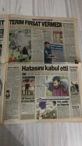 FOTOMAÇ SPOR GAZETESİ - TURKISH NEWSPAPER - DOĞUM GÜNÜ HEDİYESİ  - EKSİKSİZ TAM TAKIM GAZETE -22 OCAK 2001  SÖKE LİGE SÜRESİZ ERTELEME – KALSIN %61, GİTSİN %39 (TERİM ANKETİ) – ATALANTA İLE BERABERE KALDI – RIDVAN DİLMEN YORUMU – HİDAYET PORTLAND’A KARŞI – IRKÇI PANKART (TERİM’E EVİNE DÖN MESAJI) – BELEK’TE PENALTI MÜCADELESİ (FENERBAHÇE-KESKİNSPOR) – CELİL SEVİNDİRDİ, RAPAIÇ 10 GÜN YOK – LAZETİÇ PENALTI GERGİNLİĞİ – SERGEN HATASINI KABUL ETTİ – HAMOĞLU ÇAKIRKEYİF – HAGİ’SİZ DE ASLAN – CİM-BOM’A TERAPİ (ANTALYA KAMPI) – JARDEL’DE BOŞ YOK – OKAN YENİDEN DOĞDU – SERKAN’DAN İYİ HABER – KAMP ANALİZİ (TAFFAREL, BÜLENT, POPESCU, CAPONE, HAKAN, OKAN, EMRE, SUAT, ARİF, SERKAN, BÜLENT AKIN, FARUK, KEREM, MEHMET BÖLÜKBAŞI)  FATİH TERİM – GORİ – CHIESA – RIDVAN DİLMEN – HİDAYET TÜRKOĞLU – OGÜN – LAZETİÇ – REVIVO – DENİZ MENDİ – CELİL – RAPAIÇ – SERGEN – AHMET HAMOĞLU – SERDAR BİLGİLİ – HAGİ – LUCESCU – CÜNEYT TANMAN – JARDEL – OKAN BURUK – EMRE BELÖZOĞLU – TAFFAREL – BÜLENT KORKMAZ – POPESCU – CA
