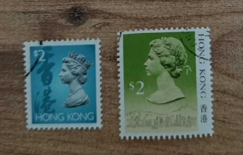 Hong Kong_ damgalı pullar