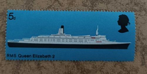 İngiltere Queen Elizabeth gemisi _ damgasız pul