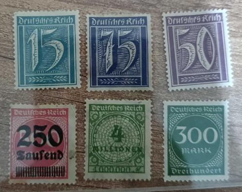 Almanya Reich 1922- damgasız pullar _ haliyle kondüsyonda