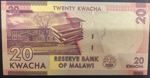 MALAWİ 20 KWACHA  ÇİL 2020.KAĞIT PARA