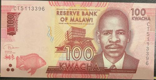 MALAWİ 100  KWACHA  ÇİL 2020 KAĞIT PARA