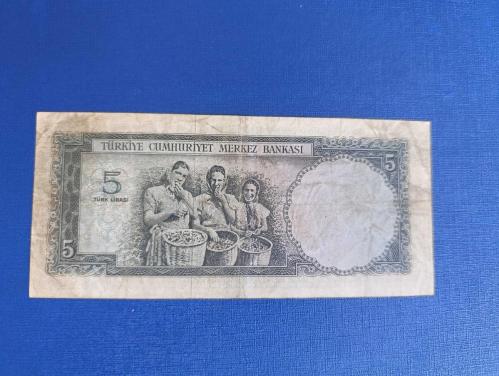5 TÜRK LİRASI 5. EMİSYON 4. TERTİP 1965