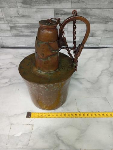 Koleksiyonluk ve Nadir El Dövmesi Antika Bakır Güğüm Sürahi