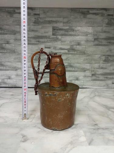 Koleksiyonluk ve Nadir El Dövmesi Antika Bakır Güğüm Sürahi