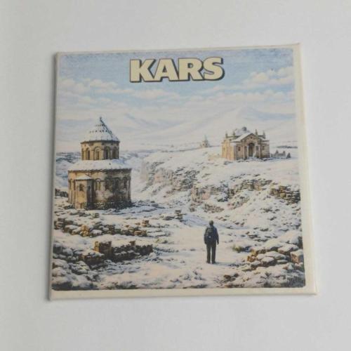 Türkiye Kars Şehri – Baskılı Buzdolap Magneti Kare 9x9 cm