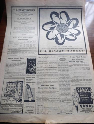 Dünya Gazetesi - Turkish Newspaper - 10 Kasım 1953 - Sen ölmezsin Atatürk - Atatürk ve Anıtkabir karakalem çizen Althan Enson - Herkes Atatürk'ü anıyor - bugün Atatürk için yapılacak törenler - Atatürk'ün tabutuna refakat edecek Generaller - Ey Türk gençliği - yılan hikayesi yazan Samim Kocagöz - Atatürk'ün ideolojisi yazan Behçet Cemal - niçin ölmedi yazan doçent Doktor Cihat Abaoğlu - Kurbağalıdere köprüsü'nün tamiri - milli hisleri ayaklar altına alan gazete yeni sabah Fotoğrafı - Moskova afişleri İzmir'de dün parça parça edildi - İran'da Musaddık af talep etmiyor - Atatürk yazan Bedii Faik - sahne sanatkarı Ayten Çankaya Puro tuvalet sabunu kullanıyor - Garp cephesinde yeni bir şey yok yazan Erich Marie Remarque  resimleyen Althan Enson - Atatürk'ün tabutu açılıyor - Toptaşı cezaevinden Anıtkabir için bir bayrak hazırlandı -  Milli Türk Talebe Birliğinin Atatürk için beyannamesi - komünizm programı yaptığı öne sürülen öğretmen İlhan Berk - 10 Kasım 1938