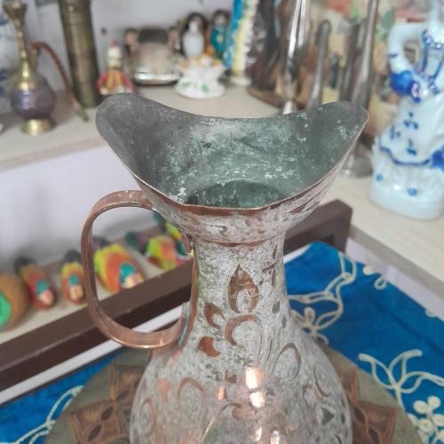 Antika Bakır Tabak ve Sürahi