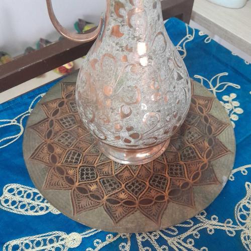 Antika Bakır Tabak ve Sürahi