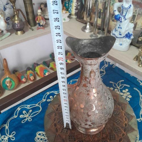 Antika Bakır Tabak ve Sürahi