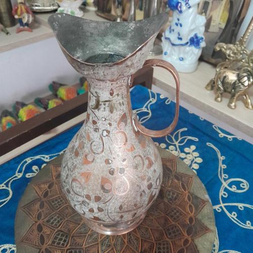 Antika Bakır Tabak ve Sürahi