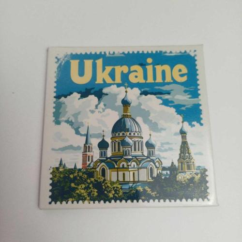 Ukrayna Ukraine Mağaralar Manastırı – Baskılı Buzdolap Magneti Kare 9x9 cm