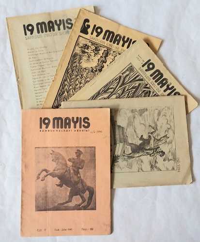 19 MAYIS Samsun Halkevi Dergisi, 1939 - 1946, Sayı: 42, 43, 48, 49, 50, 56-2, 56-3, 60, 61, 62, 69, 73 [12 ADET]