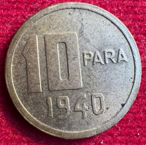 TÜRKİYE CUMHURİYETİ TEDAVÜL EDEN MADENİ PARALAR.. 1940 10 PARA
