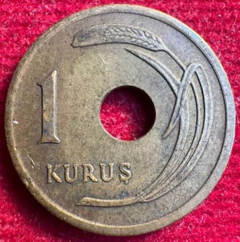 TÜRKİYE CUMHURİYETİ TEDAVÜL EDEN MADENİ PARALAR.. 1951 1 KURUŞ