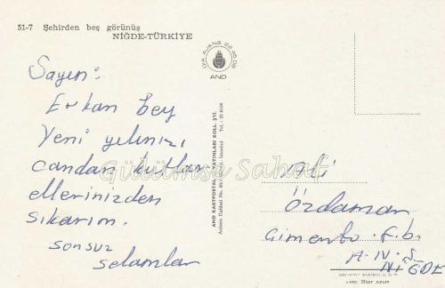 Niğde - Şehirden Beş Görünüş / And Kartpostal