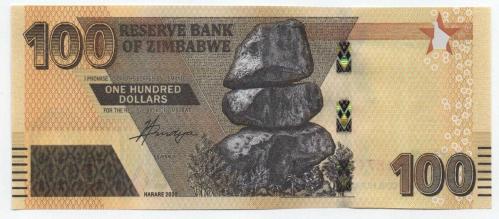 Zimbabve 2020 Yılı 100 Dolar çil