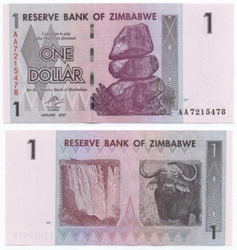 Zimbabve 2007 Yılı 1 Dolar çil