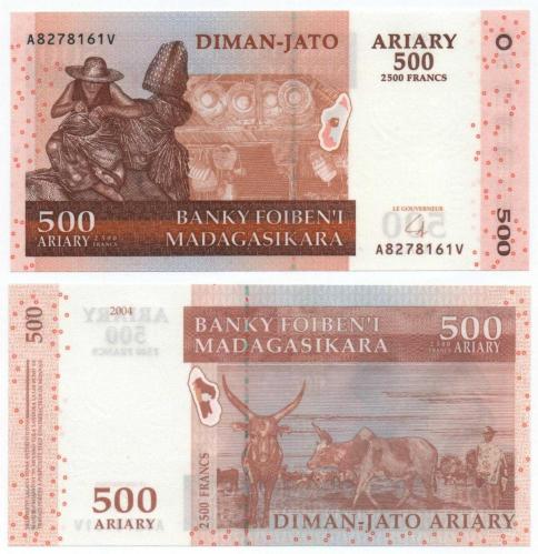Madagaskar 2004 Yılı 500 Ariary çil