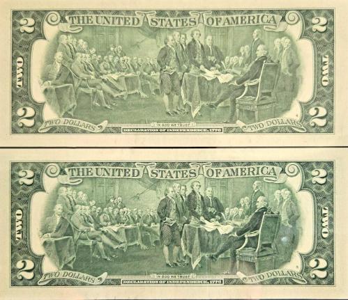 Amerika Birleşik Devletleri (ABD) 2 Dolar Banknot Çifti - Seri Takipli - Seri 2017 A (ÇİL)