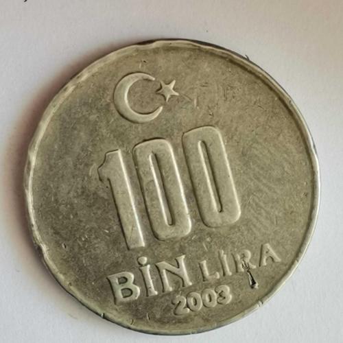 TÜRKİYE  2003    100  BİN LİRA