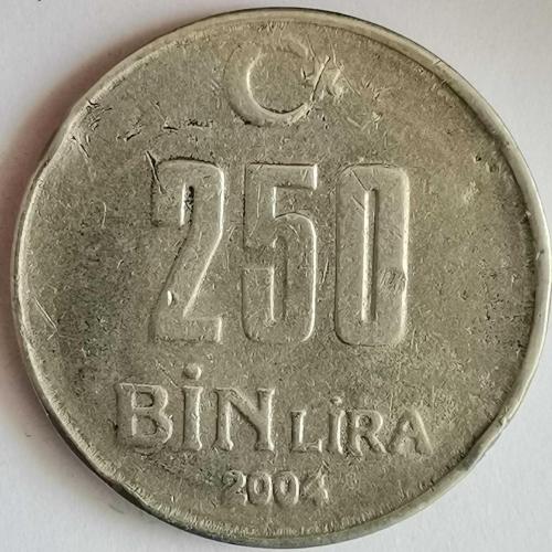 TÜRKİYE  2004    250  BİN LİRA