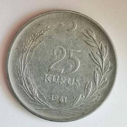 TÜRKİYE  1961   25 KURUŞ