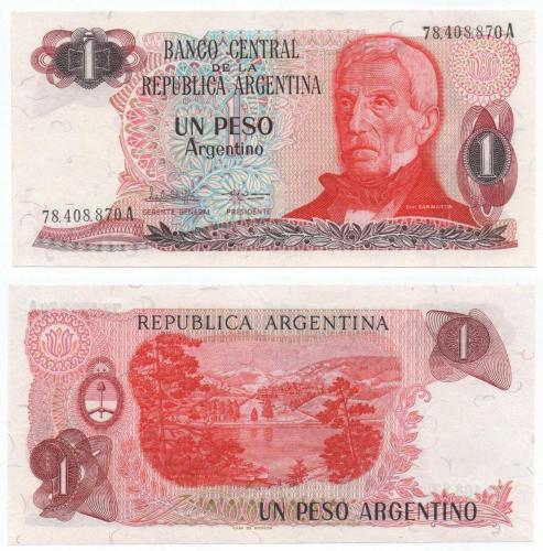 Arjantin 1984 Yılı 1 Peso çil