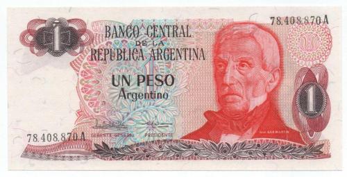 Arjantin 1984 Yılı 1 Peso çil