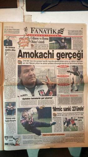 FANATİK SPOR GAZETESİ - TURKISH NEWSPAPER - DOĞUM GÜNÜ HEDİYESİ  - EKSİKSİZ TAM TAKIM GAZETE - 21 KASIM 1997 - SAYI: 733 - MESUT YILMAZ - ALİ ŞEN - ORHAN KEÇELİ - ŞENOL GÜNEŞ - ŞOTA ARVELADZE - MEHMET ALİ YILMAZ - METİN KEÇELİ - ATEŞ ÜNAL ERZEN - ATİLLA DONAT - K.HAKAN - HAGI - POPESCU - FILIPESCU - ÜMİT - ARİF - TOSHACK - YILMAZ VURAL - ORHAN YALINKAYA - GERÇEK SPOR GAZETESİ - FANATİK - GÖNLÜM AÇIK KANALDAN YANA - ŞİFRE MUTLAKA KALKACAK - BİZ DE SİZİ KUCAKLIYORUZ - VANLILAR BEŞİKTAŞ’A MESAJ YOLLADI - DÖRT BÜYÜKLER TORBAYA GİRİYOR - ALTIN RAKET HINGIS - GÜLE GÜLE VANSPOR - YAZIK OLDU - HAMİ GÜN SAYIYOR - ÜLKER YIKILDI 81-78 - ORTHEZ 77-76 ÜLKER - TÜRKİYE SİZİ KUCAKLIYOR - HIRS KÜPÜ HAKAN - TARAFTARA SELAM GOLLERE DEVAM - HAMİ-SERGEN YOK - YELKENDE TÜRK RÜZGARI - AHMET SABRİ ACINACAK HALDE - YILMAZ VURAL GENÇLERBİRLİĞİ’NDE - TOSHACK NE DEFANSI NE FORVETİ BEĞENİYOR - GALATASARAY’DA FORMA YARIŞI - PENALTICILARA ÖZEL İDMAN - RUMENLER HAVA ATTI - CLEMENTE’Yİ KORKUTTU - SUAT 4 HAFTA YOK - GÖ
