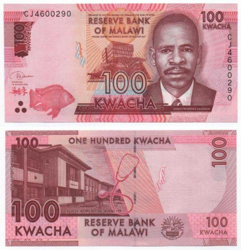 Malavi 2020 Yılı 100 Kwacha çil
