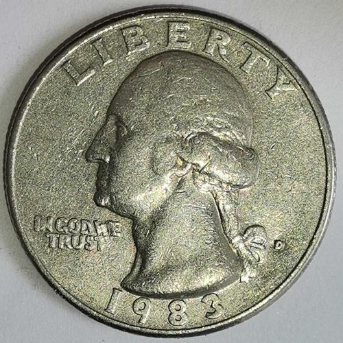 AMERİKA  1983 D    25 CENT  ÇEYREK DOLAR