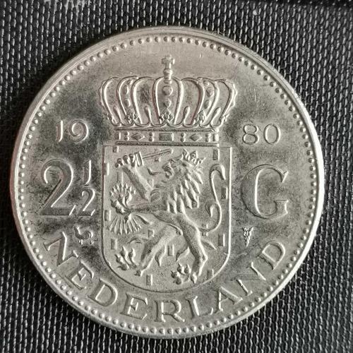 HOLLANDA  1980  2,5  GULDEN