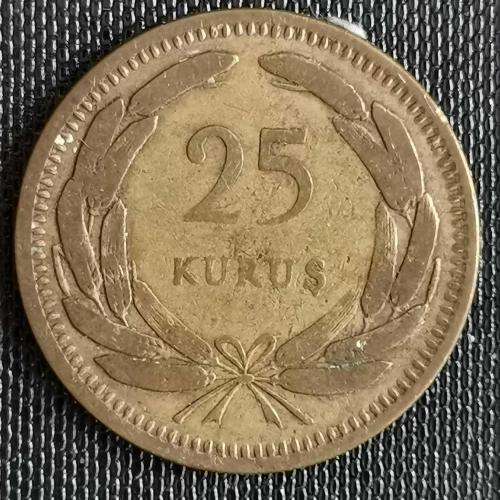 TÜRKİYE  1949     25   KURUŞ