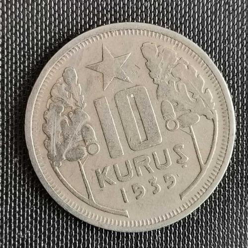 TÜRKİYE  1939     10   KURUŞ