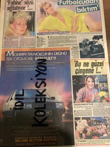 SABAH YILDIZI AKTÜELİTE VE MAGAZİN GAZETESİ - DOĞUM GÜNÜ HEDİYESİ (TURKİSH - NEWSPAPER) - 10 EKİM 1986 - TAM TAKIM 8 SAYFADIR -İbrahim Tatlıses-Yılmaz Güney-Gönül Yazar-Küçük Emrah-Sibel Can-İskender Doğan-Seda Sayan-Bahar Öztan-Serpil Çakmaklı-Zerrin Özer-Asu Maralman-Atila Yelken-Frederica-Metin Sertoğlu-TRT İbo’ya Yılmaz Güney damgası vurdu-Gönül Yazar herşeyi anlattı-SIDIlisi kaçtı-Koleksiyon-Umutları suya düştü-Federasyon Başkanı’nın kızı soyunarak yükseliyor-Bu dansözün göğüslerini göstermesi yasaklandı-K Emrah için kardeş acısı-Evlendiler-Bir test aşkta şanslı numaranız-En güzel çingene-Geldi Yeşilçam hemen karıştı-Fahişe sözü ağlatıyor-Futbolcudan bıktım-Bu ne güzel çingene-Gamzelerine bittiler-İyi kıvırdı-TRT’den İbo’ya bir çelme daha-Sevgilisi kaçtı köpeğiyle kaldı-Jaguarcı baba Sibel’i fena kazıkladı-Pembe bir evlilik-Halk şarkıcısı-Sosyete dedektifi anlatıyor-Haydi gençler Sultan Disco’ya-Taşbebek herşeyi anlattı-Bir otomobil sahibi olmak dünya istatistiklerine bir numara i
