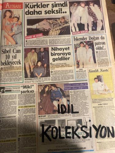 SABAH YILDIZI AKTÜELİTE VE MAGAZİN GAZETESİ - DOĞUM GÜNÜ HEDİYESİ (TURKİSH - NEWSPAPER) - 10 EKİM 1986 - TAM TAKIM 8 SAYFADIR -İbrahim Tatlıses-Yılmaz Güney-Gönül Yazar-Küçük Emrah-Sibel Can-İskender Doğan-Seda Sayan-Bahar Öztan-Serpil Çakmaklı-Zerrin Özer-Asu Maralman-Atila Yelken-Frederica-Metin Sertoğlu-TRT İbo’ya Yılmaz Güney damgası vurdu-Gönül Yazar herşeyi anlattı-SIDIlisi kaçtı-Koleksiyon-Umutları suya düştü-Federasyon Başkanı’nın kızı soyunarak yükseliyor-Bu dansözün göğüslerini göstermesi yasaklandı-K Emrah için kardeş acısı-Evlendiler-Bir test aşkta şanslı numaranız-En güzel çingene-Geldi Yeşilçam hemen karıştı-Fahişe sözü ağlatıyor-Futbolcudan bıktım-Bu ne güzel çingene-Gamzelerine bittiler-İyi kıvırdı-TRT’den İbo’ya bir çelme daha-Sevgilisi kaçtı köpeğiyle kaldı-Jaguarcı baba Sibel’i fena kazıkladı-Pembe bir evlilik-Halk şarkıcısı-Sosyete dedektifi anlatıyor-Haydi gençler Sultan Disco’ya-Taşbebek herşeyi anlattı-Bir otomobil sahibi olmak dünya istatistiklerine bir numara i