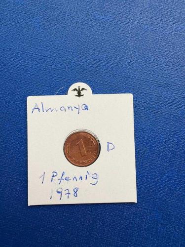 ALMANYA 1 PFENNIG 1978-D (KAPAMALI)
