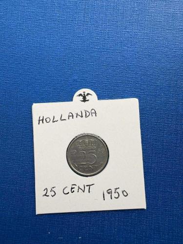 HOLLANDA 25 CENT 1950 (KAPAMALI)
