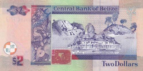 Koleksiyon Ürünü Belize 2 Dolar banknot ÇİL