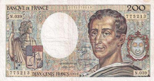Koleksiyon Ürünü Fransa 200 Frank 1989 ÇT