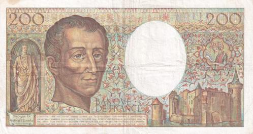 Koleksiyon Ürünü Fransa 200 Frank 1989 ÇT