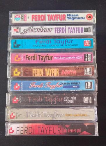 Ferdi Tayfur 9 adet Kaset lotu